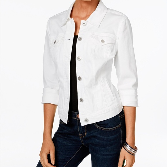 Style & Co. Jackets & Blazers - Style & Co. Womens XL White Denim Jacket